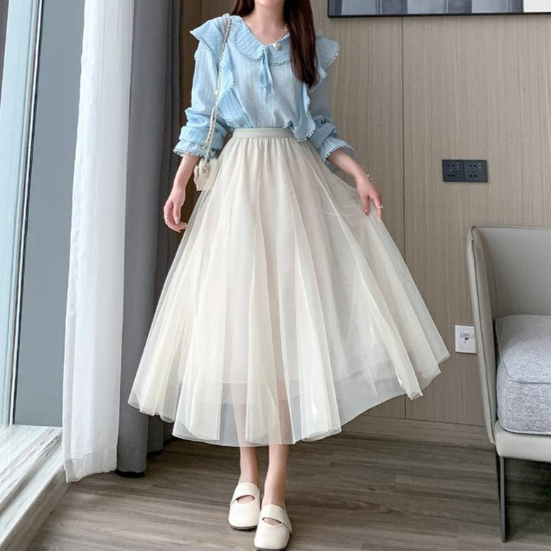 チュールフレアスカート - Switch to a noble Lady