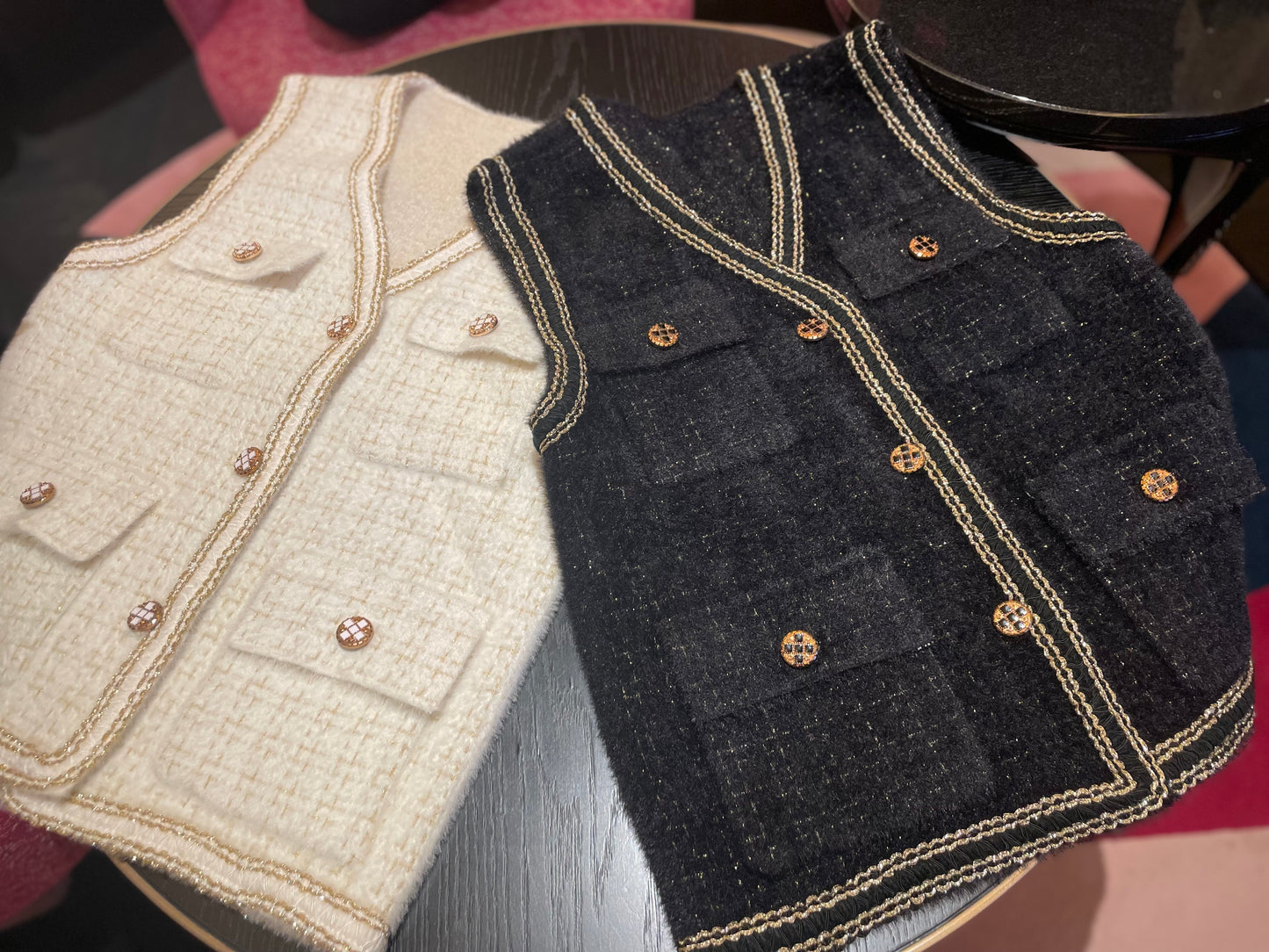 【ブラック】ツイード調ベスト