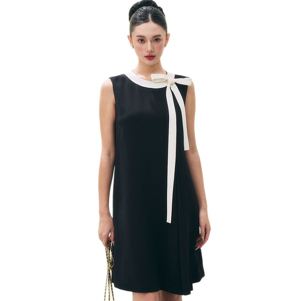 フレンチリボンブラックワンピース