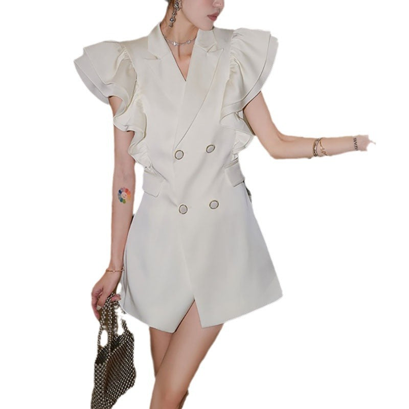 ノースリーブトレンチ風ミニワンピース