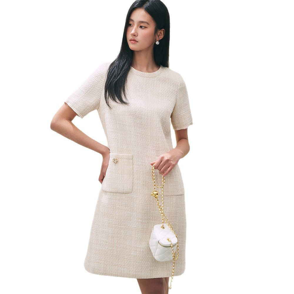 エレガントツイードシンプルワンピ