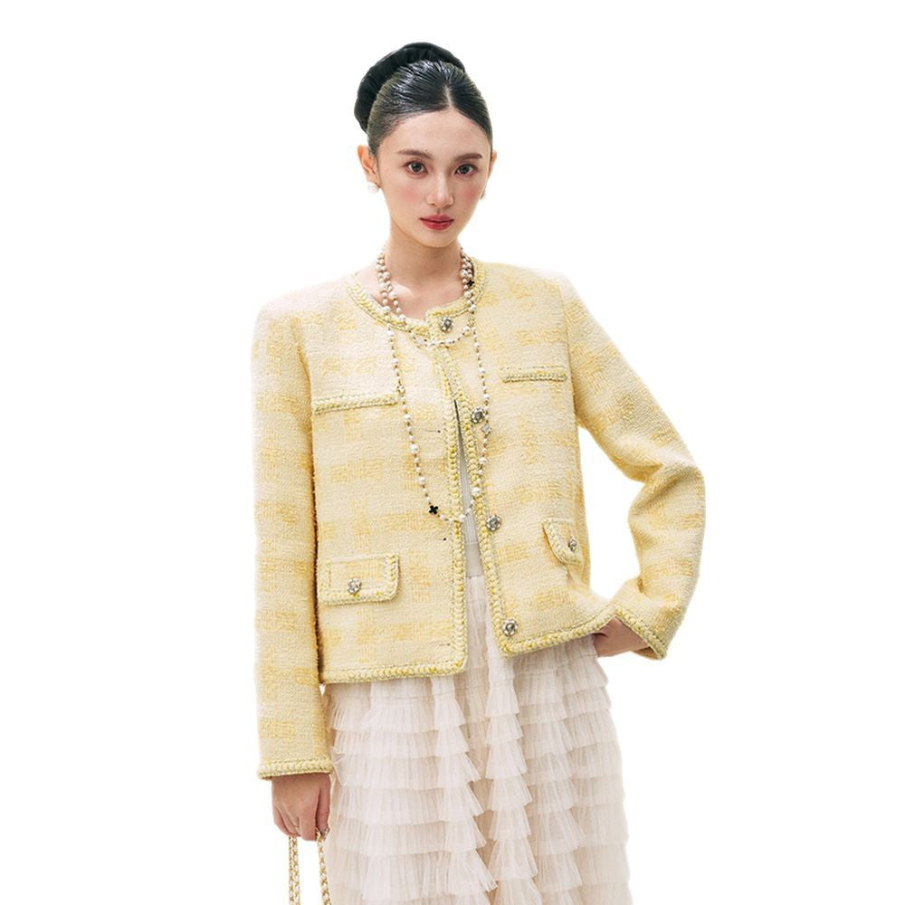 サニーイエローツイードジャケット