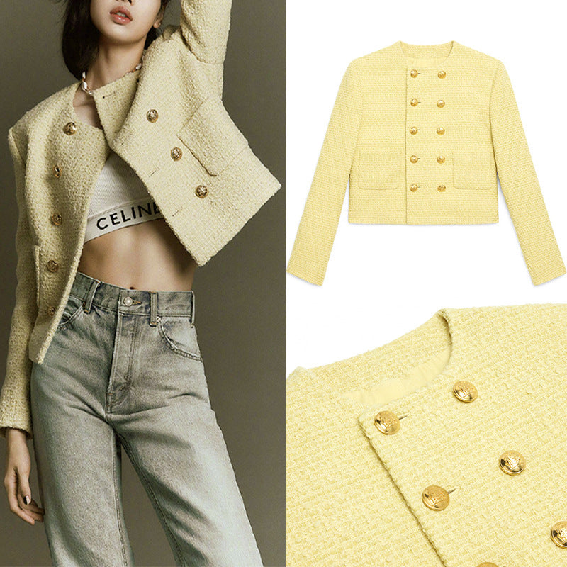 ダブルボタンショートジャケット