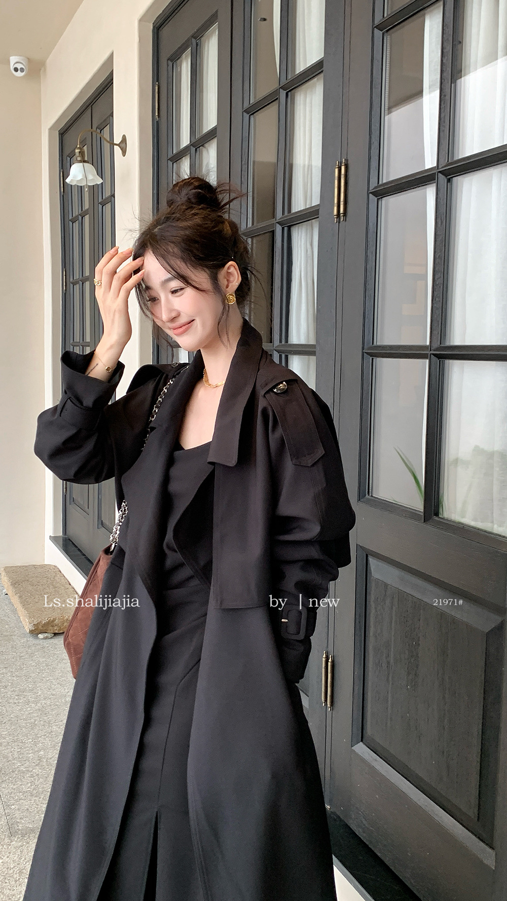 カジュアルデザイントレンチコート