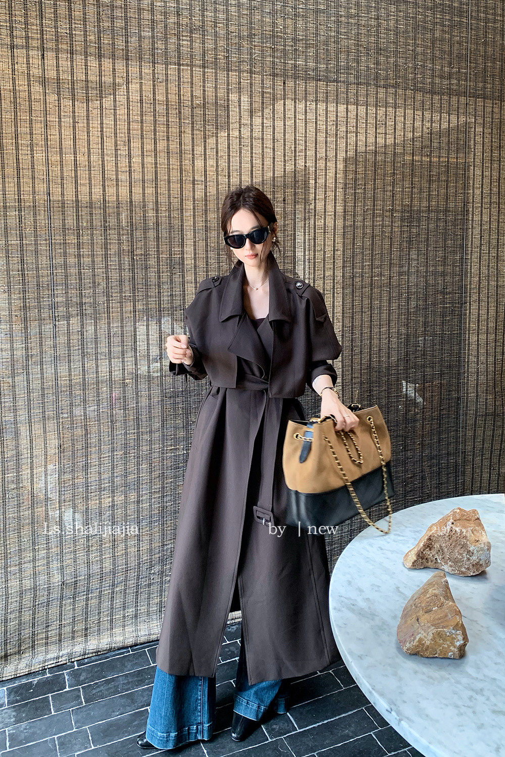 カジュアルデザイントレンチコート