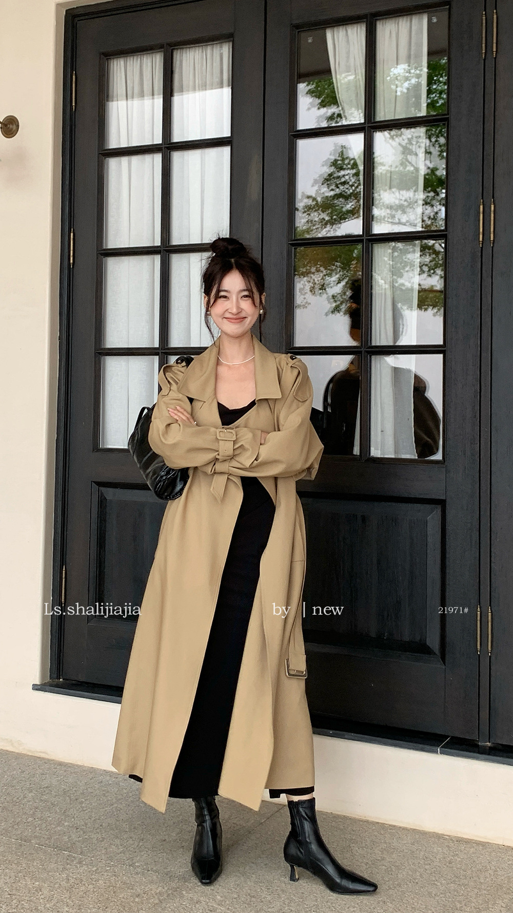 カジュアルデザイントレンチコート