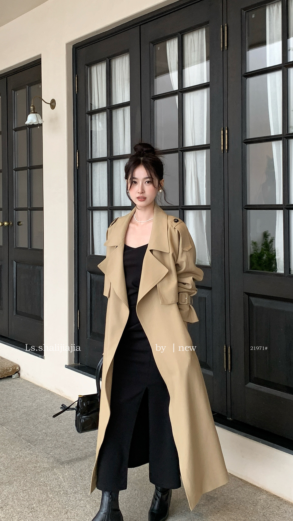 カジュアルデザイントレンチコート