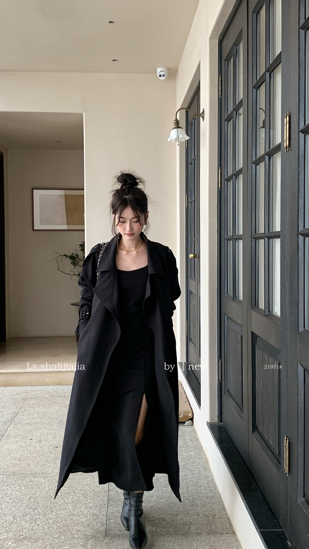 カジュアルデザイントレンチコート