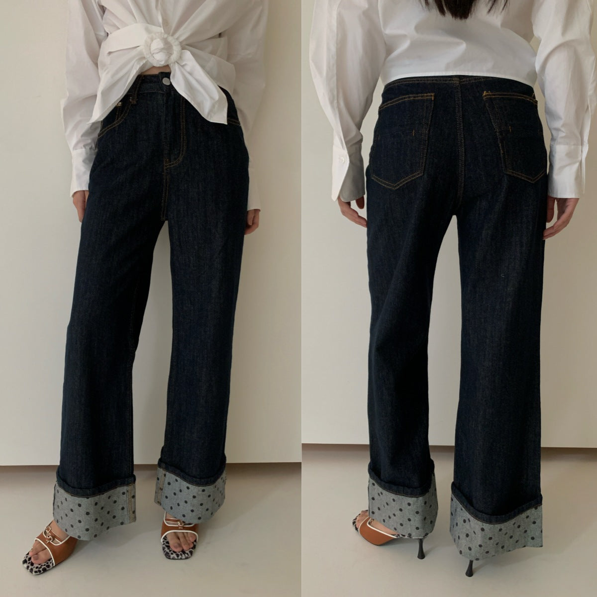 ドット切り替えしデニム