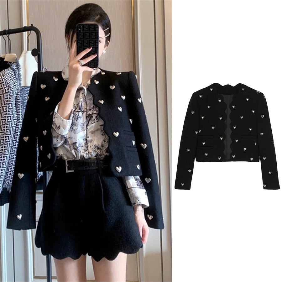 ハートポイントウールジャケット