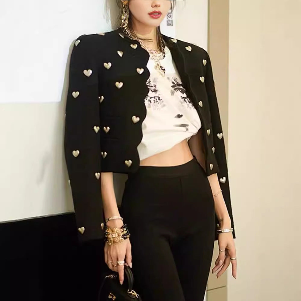 ハートポイントウールジャケット