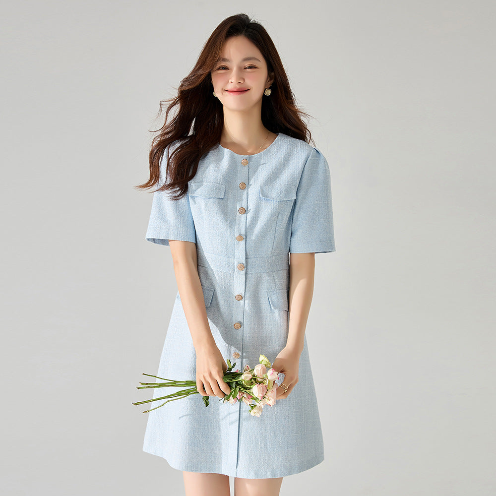 2カラー展開ミニワンピース