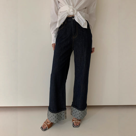 ドット切り替えしデニム