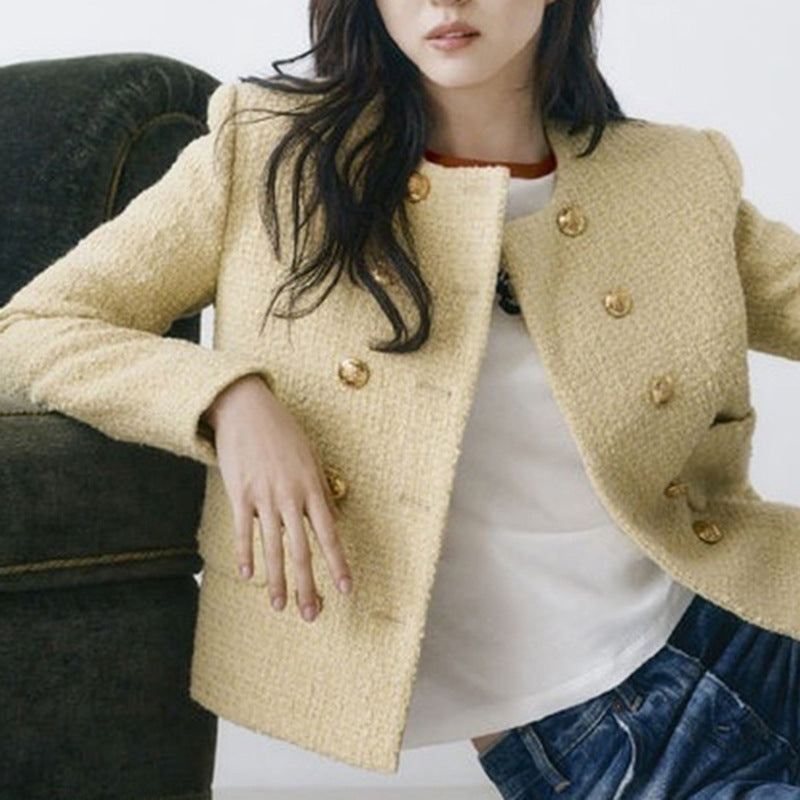 ダブルボタンショートジャケット